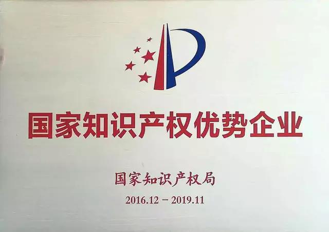 和佳股份榮獲“2016年度國家知識產(chǎn)權(quán)優(yōu)勢企業(yè)”稱號